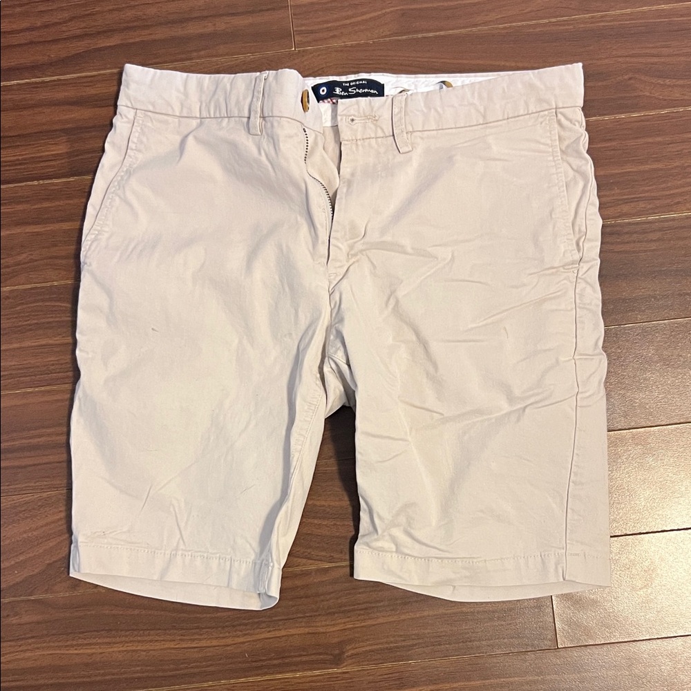 Ben Sherman Men's Tan Flat Front Shorts